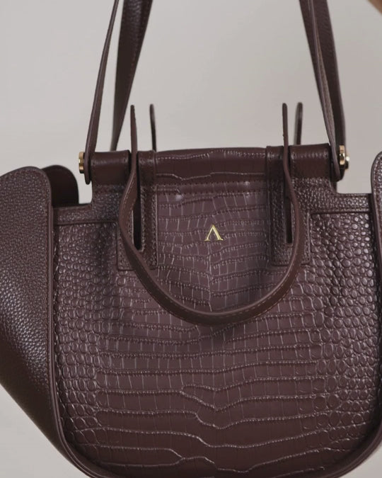 Tow Way Mini Tote- Croco by Akinna Milano